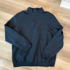 Sonoma Goods for Life Mens 3XL Tall 1/4 Zip Pullover Textured Sweatshirt Blue
